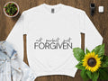 Inspirational Christian T Shirt Not Perfect Just Forgiven Quote Faith Based Apparel Unisex Tee Graphic Tee – Premium Graphic · Trending Graphic Apparel