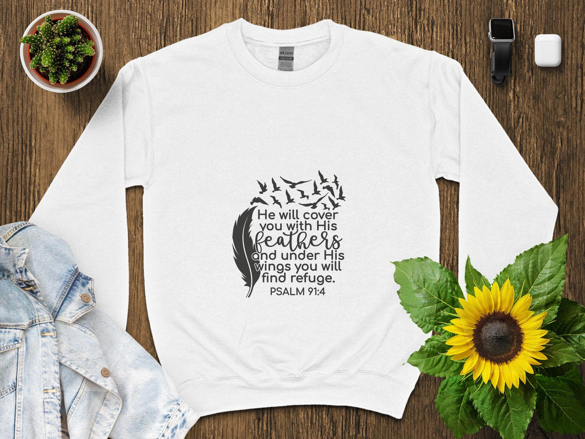 Inspirational Psalm Feather T Shirt Christian Faith Tee Birds Scripture Quote Top Religious Gifts for Men and Women Graphic Tee – Premium Graphic · Trending Graphic Apparel
