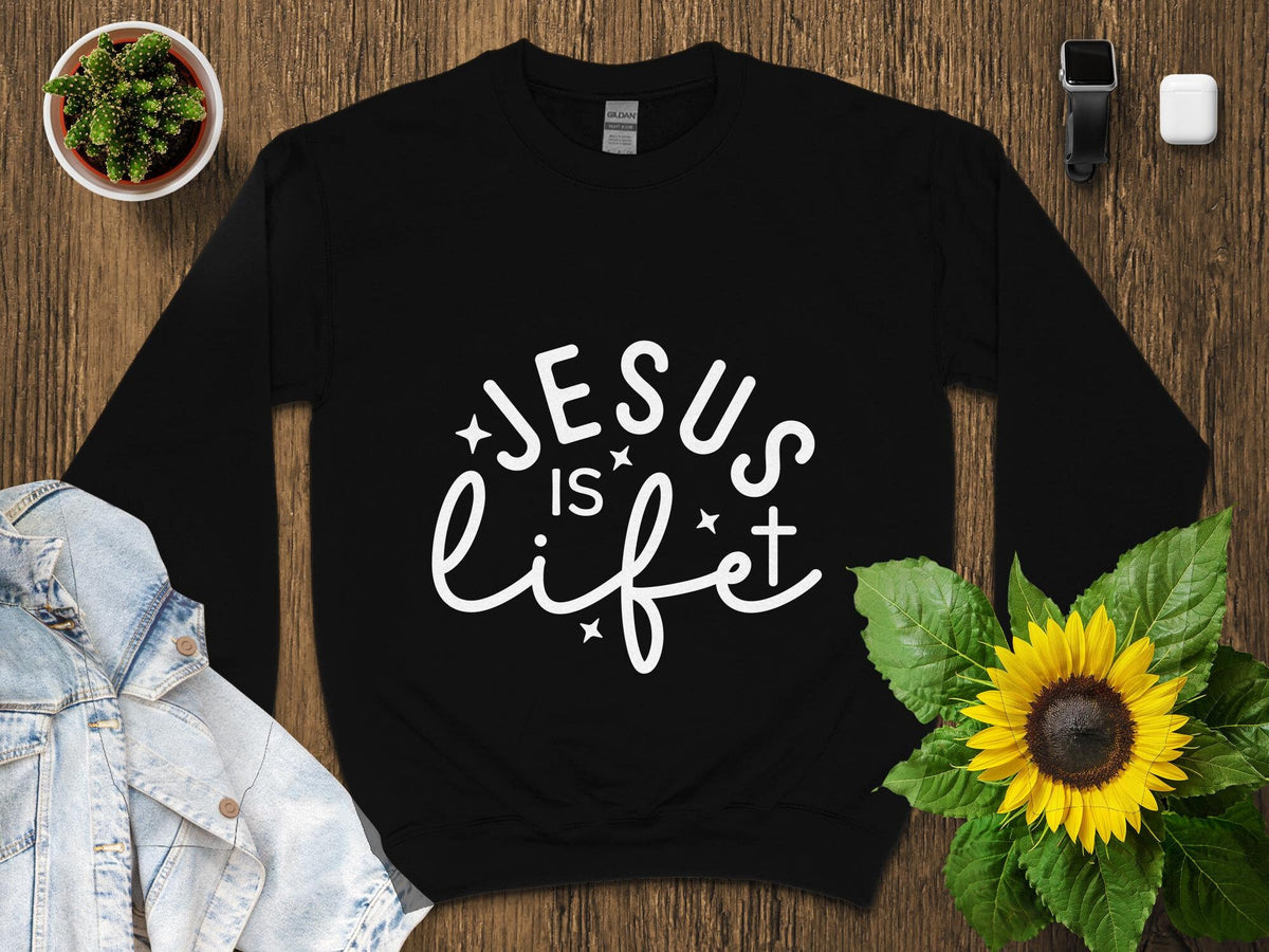 Inspirational Jesus Is Life Quote T Shirt Christian Faith Graphic Tee Religious Casual Shirt Unisex Gift for Believers Graphic Tee – Soft Feel · Top Pick For Any Outfit