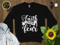 Inspirational Quote T Shirt Faith Over Fear Motivational Tee Unisex Christian Shirt Graphic Tee – Premium Graphic · Top Pick For Any Outfit