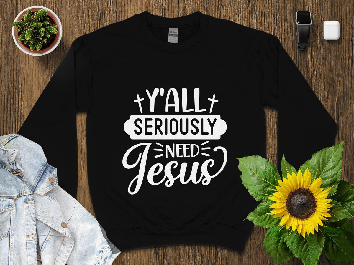Y39all Seriously Need Jesus T Shirt Inspirational Faith Shirt Christian Quote Tee Religious Casual Wear Church Top Unisex Graphic Tee Graphic Tee – Cozy Vibes · Perfect For Daily Wear