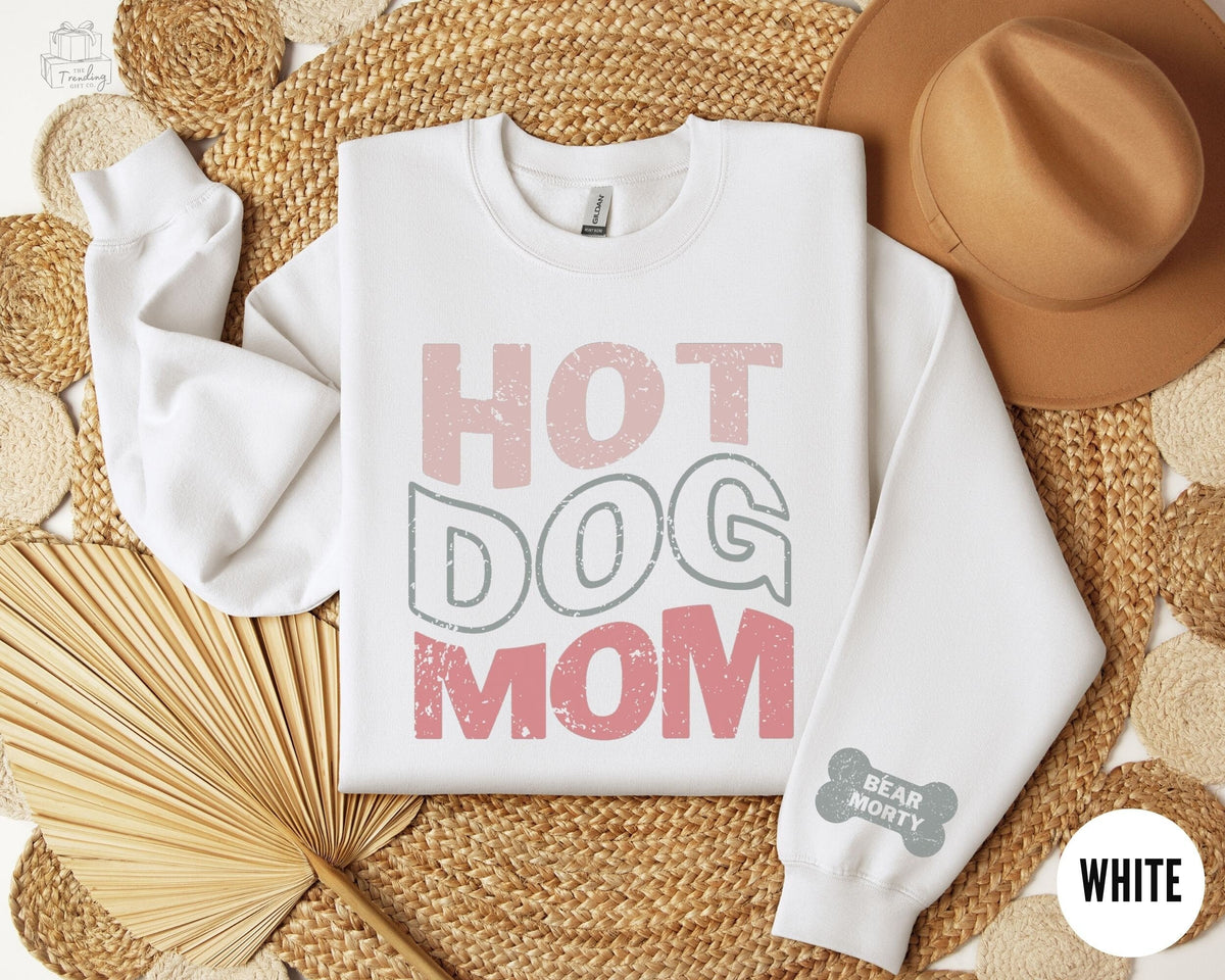 Personalized Dog Mom Sweatshirt New Hot Dog Mama Gift Custom Dog Sweater with Names on Sleeve Retro Dog Lover Shirt Fur Mama Crewneck Sweatshirt – Everyday Comfort · Must-Have Style