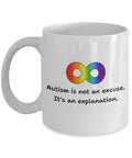 Autism Acceptance Mug Autism Cute Gift Autistic Person Gift Autism Awareness Autism is Not an Excuse Graphic Tee – Everyday Comfort · Top Pick For Any Outfit