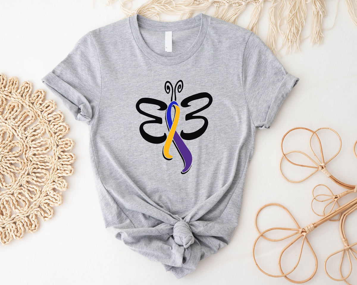 Bladder Cancer Butterfly Ribbon T shirt In This Family Nobody Fights Alone Sweatshirt Cancer Support Shirt Bladder Cancer Ribbon Tee Sweatshirt – Aesthetic Look · Top Pick For Any Outfit