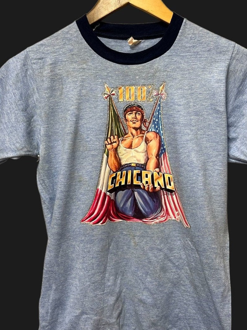 Vintage 1970s original Chicano decal tee deadstock E297 Graphic Tee – Bold Style · Must-Have Style