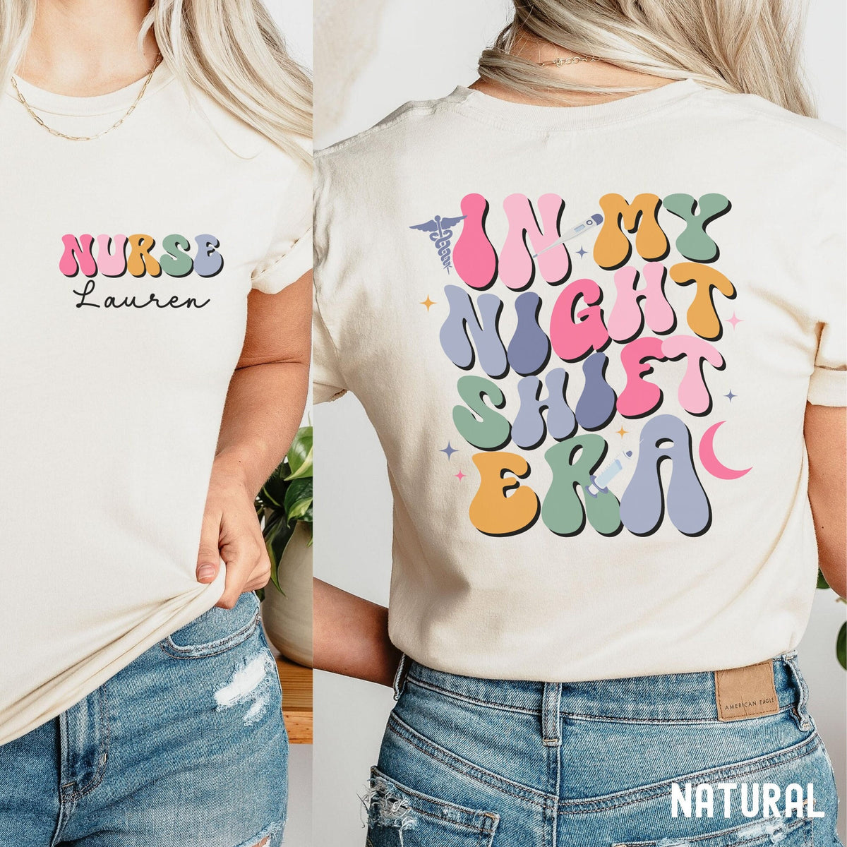 Custom Night Shift Nurse Shirt In My Nurse Era Shirt Personalized Nurse Era Shirt New Nurse Gift Nurse Graduation Gift ER Nurse Shirt Graphic Tee – Easygoing Wear · Great Gift For Fans