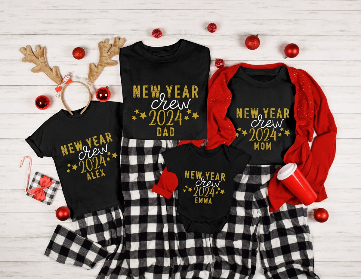 New Year Crew Shirts 2024 Happy New Year Crew Shirt Christmas Crew New Years Eve Shirts Christmas FamilyNew Year ShirtHello 2024 Shirt Graphic Tee – Bold Style · Perfect For Daily Wear