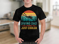 Diving Dad TShirt Scuba Diving Graphic Tee Father39s Gift Cool Dad Retro Sunset Shirt Graphic Tee – Premium Graphic · Great Gift For Fans