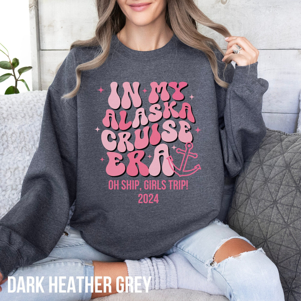 2024 Custom Alaska Cruise Sweatshirt Girls Trip Sweater Matching Family Cruise Shirt Personalized Alaska Cruise Sweater Girls Cruise Sweatshirt – Cozy Vibes · Trending Graphic Apparel
