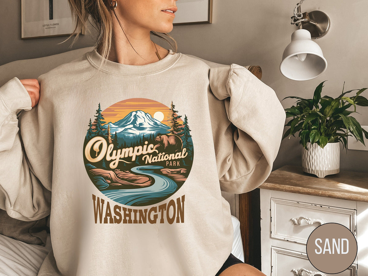 Olympic National Park Sweatshirt Vintage Washington Sweatshirt Olympic National Park gifts Olympic Park Souvenir Hiking shirt Olympus tee Sweatshirt – Premium Graphic · Perfect For Daily Wear