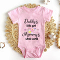 Daddy39s Little Girl Mama39s Whole World Baby Girl Body Suit For Baby Shower Gift Idea for New Moms and New Dads Baby Outfit for Newborn Girls Graphic Tee – Bold Style · Trending Graphic Apparel