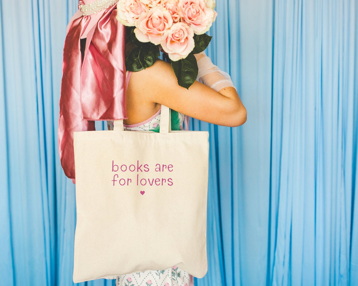 Funny Book Lover Tote for Reader Books Are For Lovers Cute Romantasy Reader Tote Bag for Romance Reader Minimalist Bookish Gift for Her Tote Bag – Fan Favorite · High-Quality Print