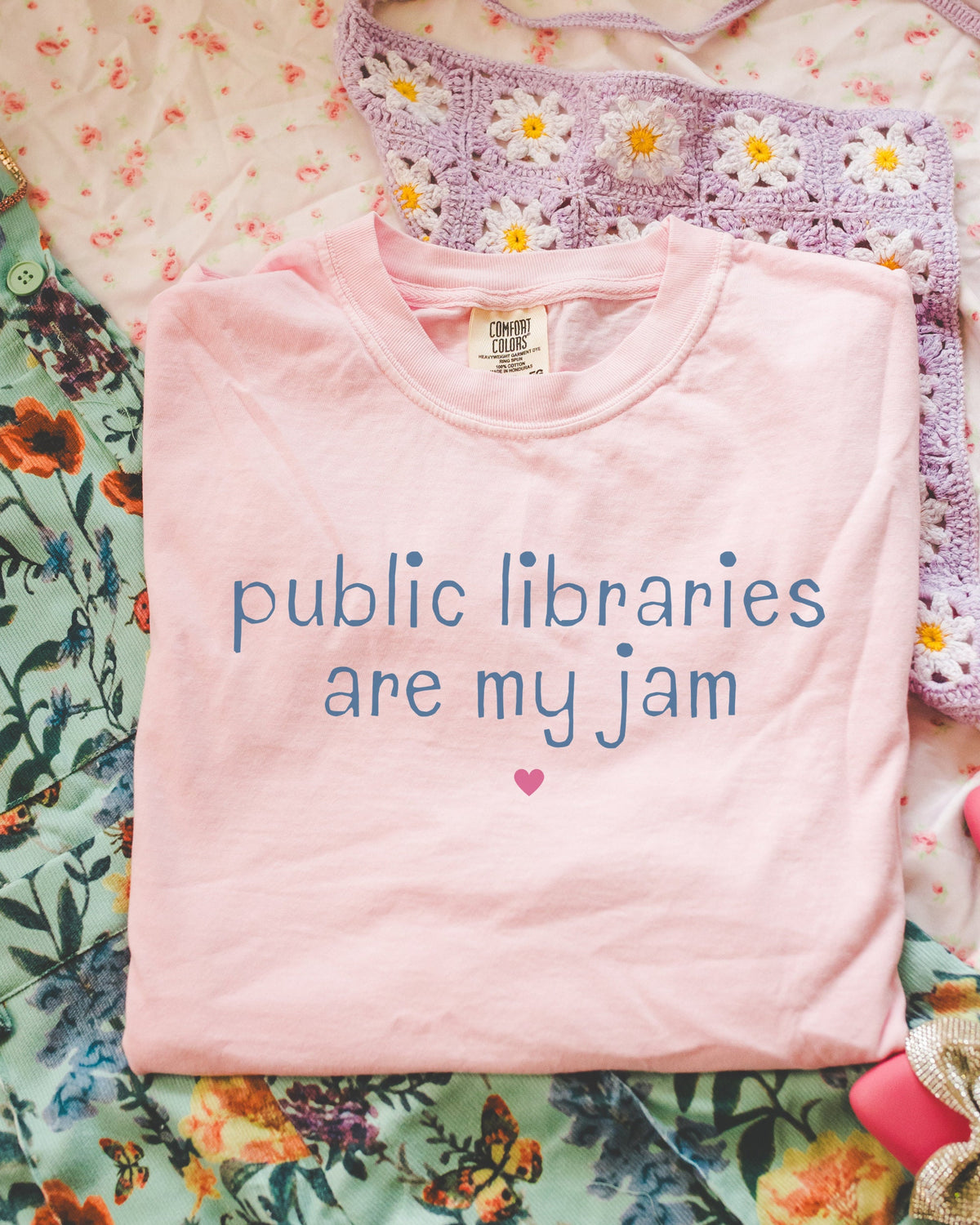 Funny Book Lover Tee for Librarian or Friend Who Loves the Library Public Libraries Are My Jam Cute Bookish TShirt for Romance Reader Graphic Tee – Cozy Vibes · Perfect For Daily Wear