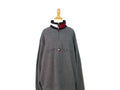 Vintage Y2K Tommy Hilfiger Fleece Pullover XL Gray Distressed Partial Zip Tommy Jeans Flag Logo Spellout Long Sleeve Shirt Graphic Tee – Easygoing Wear · Perfect For Daily Wear