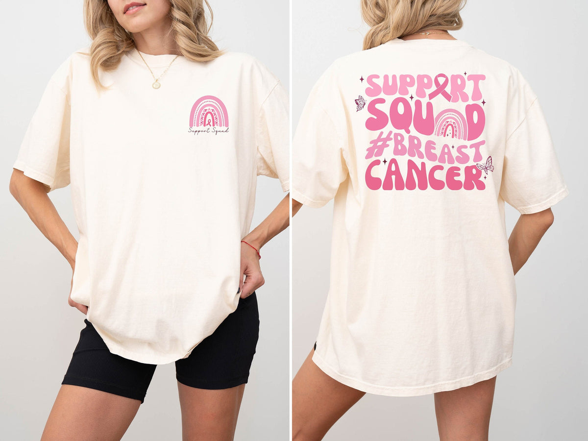 Support Squad Breast Cancer T Shirt Pink Ribbon Awareness Shirt Breast Cancer Awareness Shirt Fight Cancer Together Tee Graphic Tee – Warm & Stylish · Perfect For Daily Wear