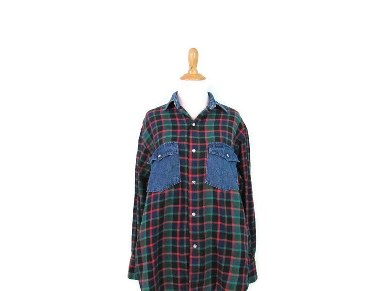 Vintage 9039s Guess Plaid Flannel Shirt Georges Marciano GUESS Women39s Small Denim Pearl Snap Blouse Graphic Tee – Warm & Stylish · Trending Graphic Apparel