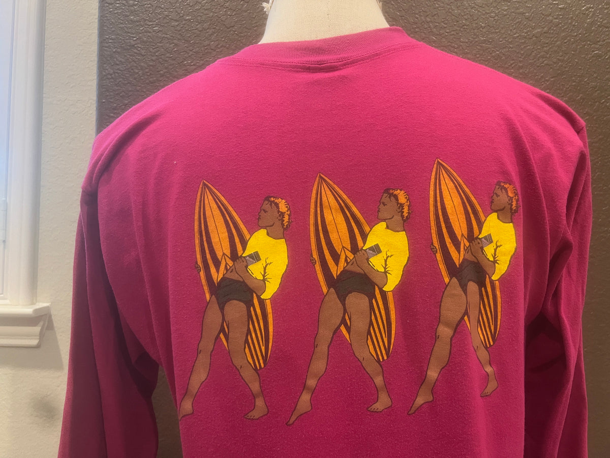 Vintage 8039s Salem Cigarettes Catch a Chill Surfer Pink Longsleeve Shirt Size L Graphic Tee – Aesthetic Look · Trending Graphic Apparel