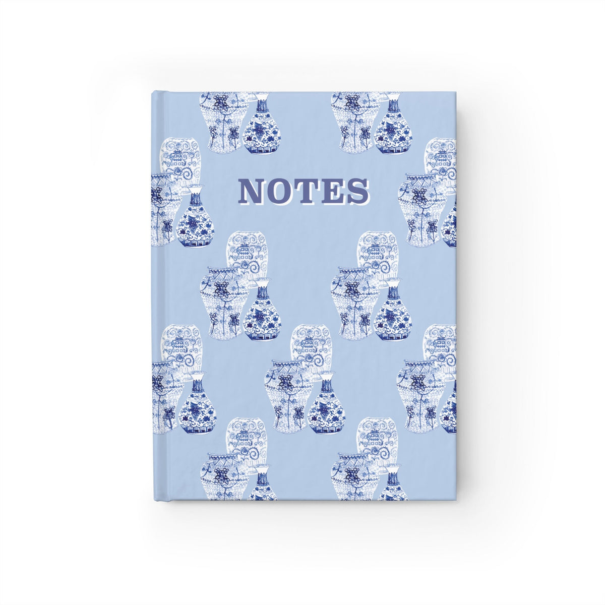 Ginger Jar Hardcover Notebook Journal Ruled Line Grand millennial blue and white syle Graphic Tee – Soft Feel · Must-Have Style