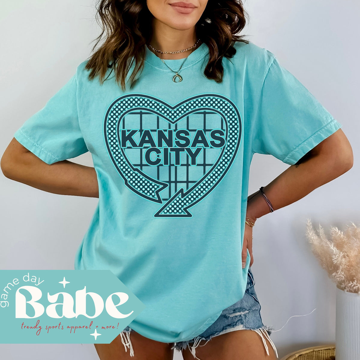 KC Heart Shirt Unisex Tee Teal Glow Let39s Go Current NWSL Game Day Oversized Shirt Kansas City Soccer Girls Soccer Graphic Tee – Cozy Vibes · Must-Have Style