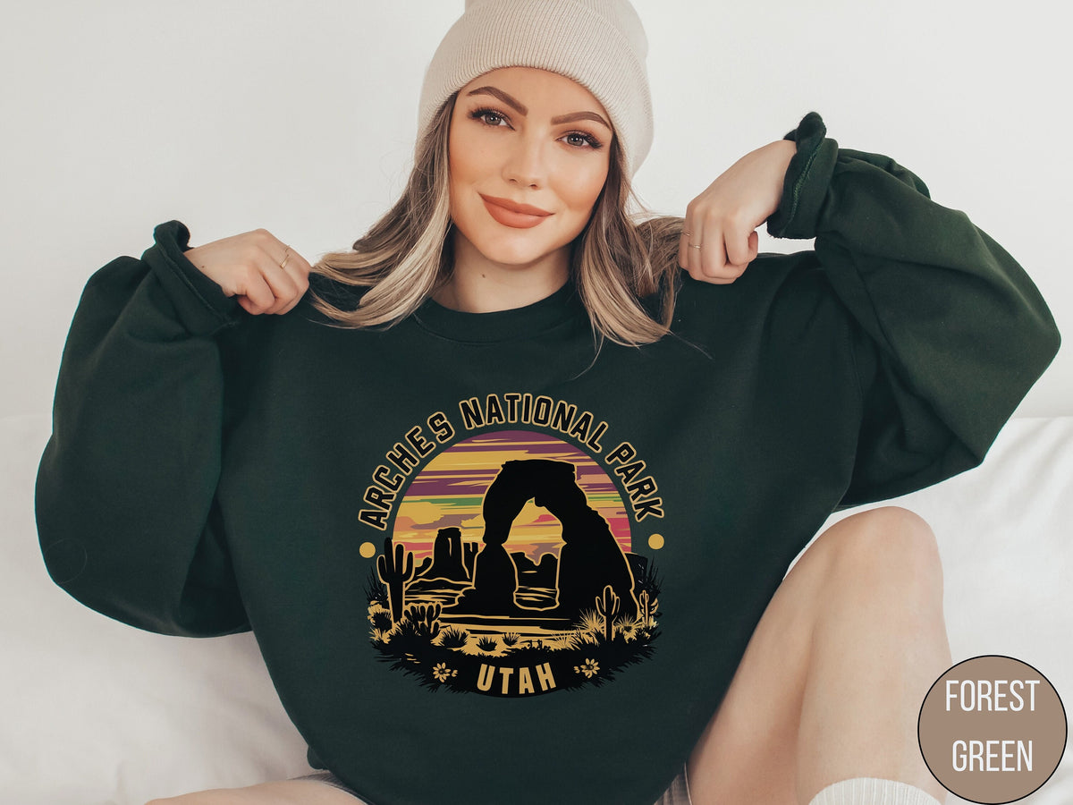 Arches National Park Sweatshirt Utah Sweatshirt Arches Crewneck Utah Sweater Arches Shirt Moab Shirt National Park Gift Desert Sweater Sweatshirt – Easygoing Wear · Perfect For Daily Wear