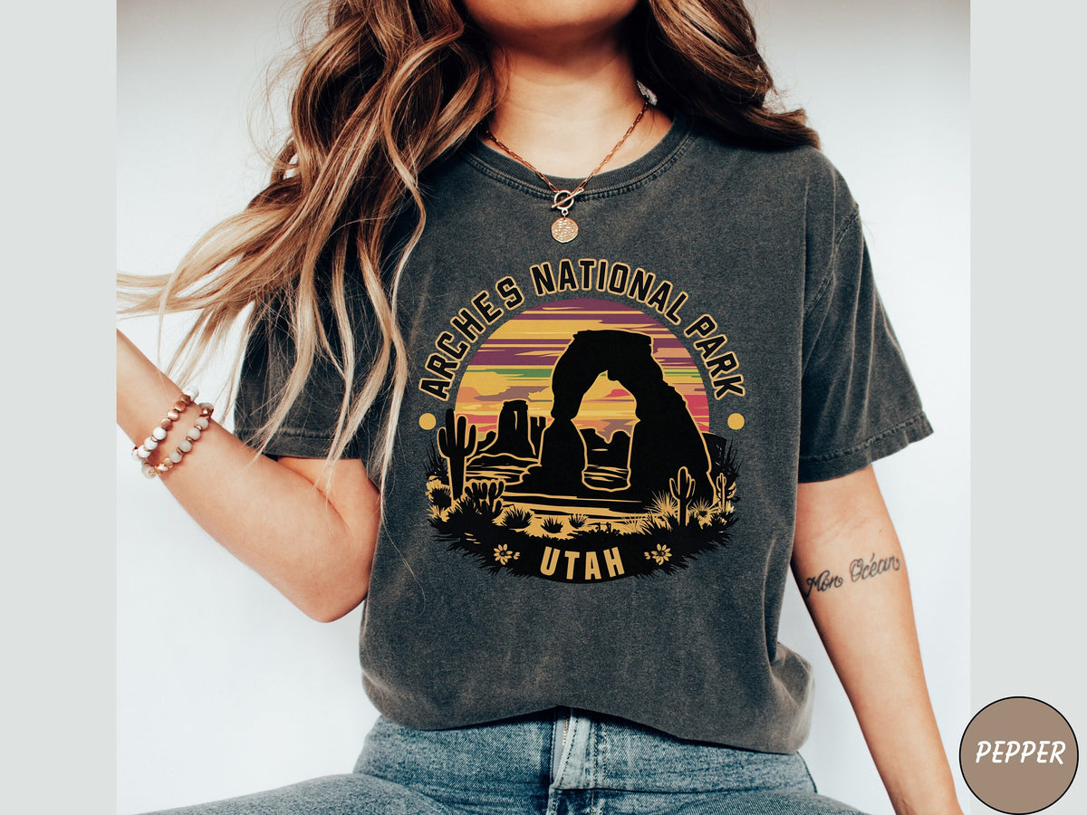 Arches National Park shirt Utah T shirt Comfort Colors Arches Crewneck Utah Shirt Desert Arches Shirt Moab Shirt National Park Gift Graphic Tee – Feel-Good Design · Must-Have Style