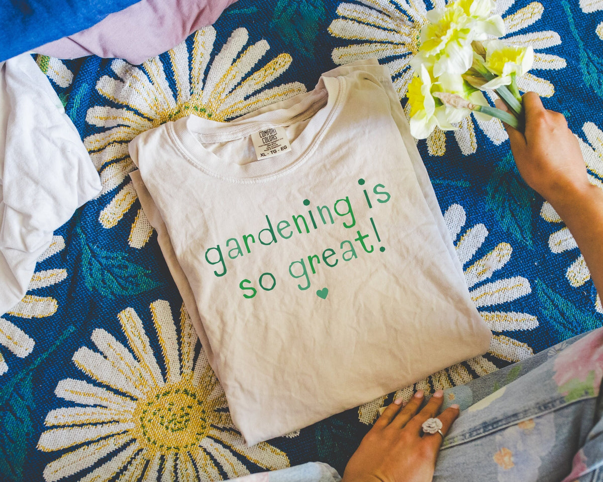 Funny Minimalist Gardening Tee Shirt with Heart for Friend Who Grows Flowers or Vegetables Gardening is So Great Cute Plant Lover Tee Graphic Tee – Easygoing Wear · Top Pick For Any Outfit