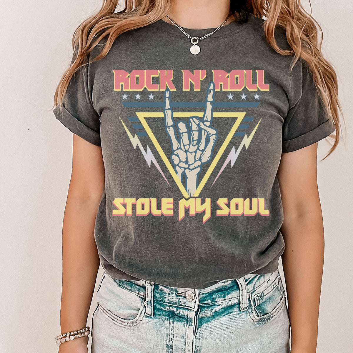 Rock n Roll Stole My SoulRock and Roll GiftRocker Teenspirational TshirtBoho Rock n Roll Shirt Rock and Roll Shirt Graphic Tee – Fan Favorite · Must-Have Style