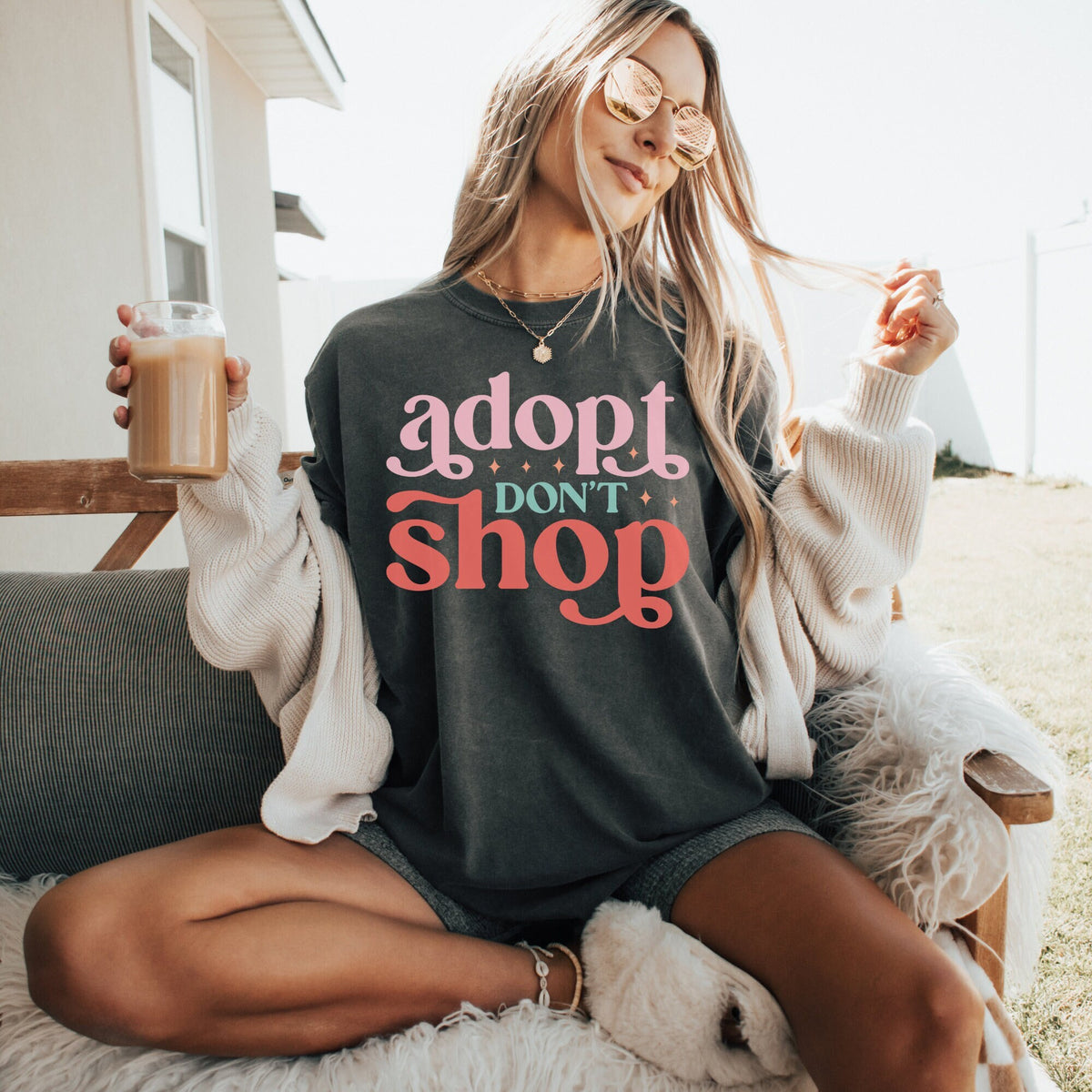 Adopt Dont Shop Shirt Vet Tech Shirt Animal Shelter Shirt Dog Mom Gift Graphic Tee – Soft Feel · Top Pick For Any Outfit