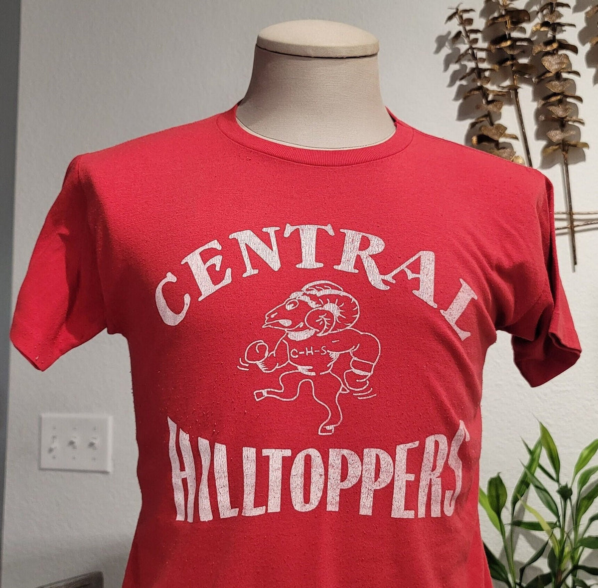 Vintage 80s Central Hilltoppers red Tshirt size M Graphic Tee – Aesthetic Look · Trending Graphic Apparel