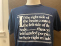 Vintage 8039s Left handed people Side Right Side Brain Blue T Shirt Size L Graphic Tee – Soft Feel · Trending Graphic Apparel