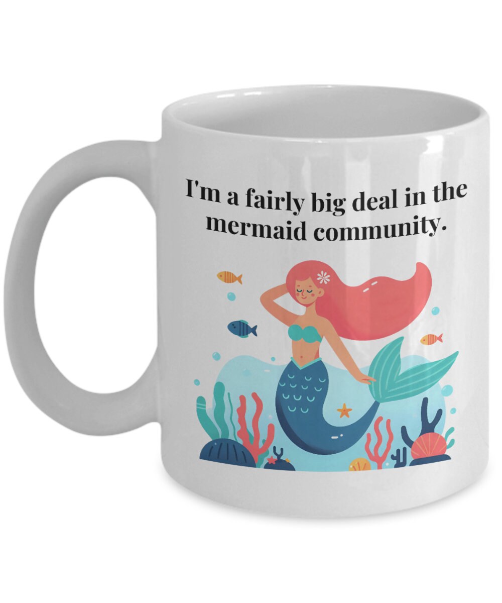 Cute Mermaid Mug Professional Mermaid Gift Mermaiding Gifts Big Deal In The Mermaid Community Graphic Tee – Soft Feel · Perfect For Daily Wear