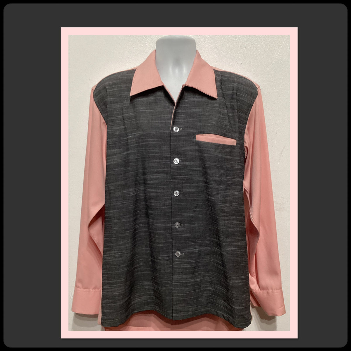 HR028 195039s vintage reproduction two tone fleck Shirt by Hollywood Rogue Graphic Tee – Warm & Stylish · Top Pick For Any Outfit