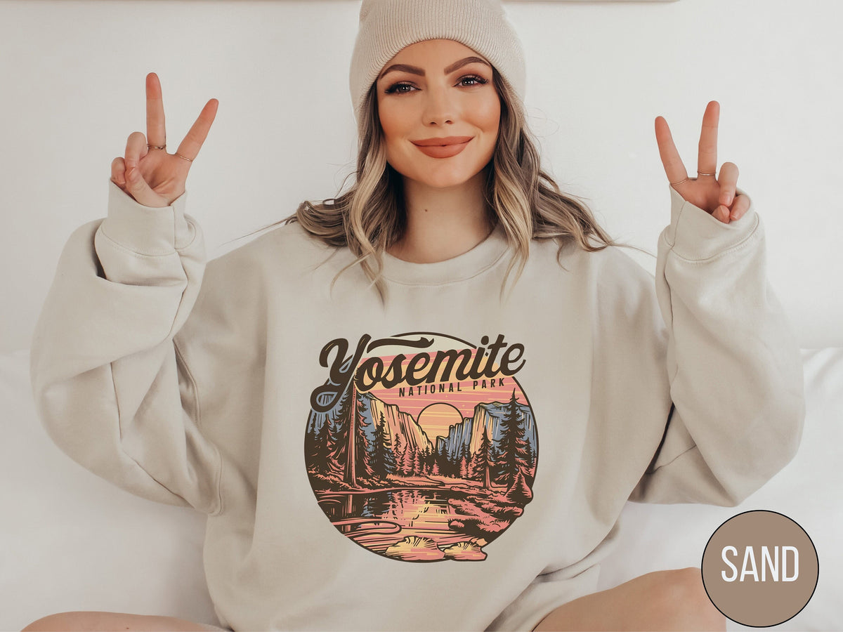 Yosemite Sweatshirt Yosemite Vintage Sweatshirt Yosemite National Park Sweater Yosemite Retro shirt Yosemite Crewneck Granola Girl gift Sweatshirt – Bold Style · High-Quality Print