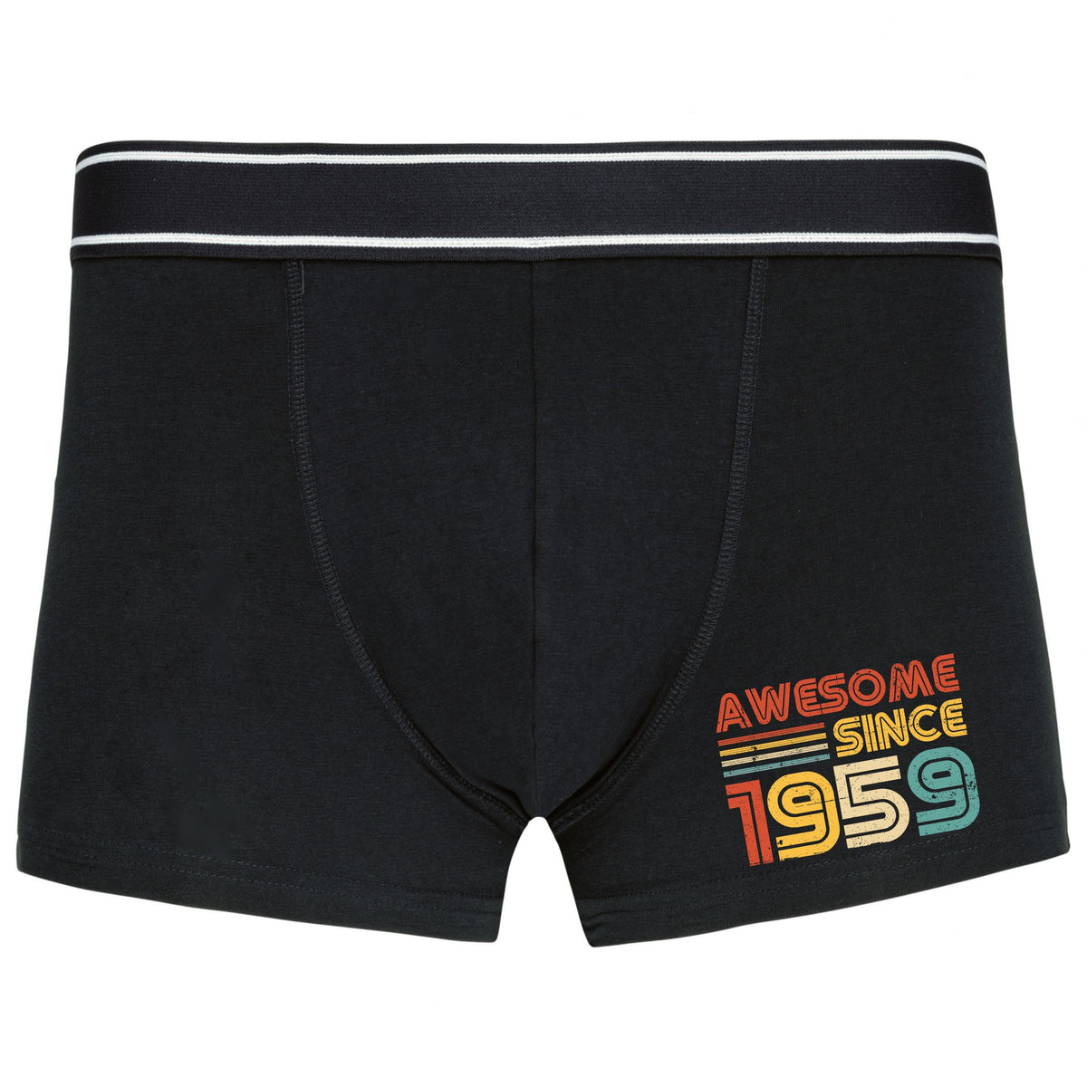 65th Birthday Gifts Mens Boxer Shorts 65 Years Old Born In 1959 Mens Underwear Men Briefs Awesome Since 2 Graphic Tee – Bold Style · Great Gift For Fans