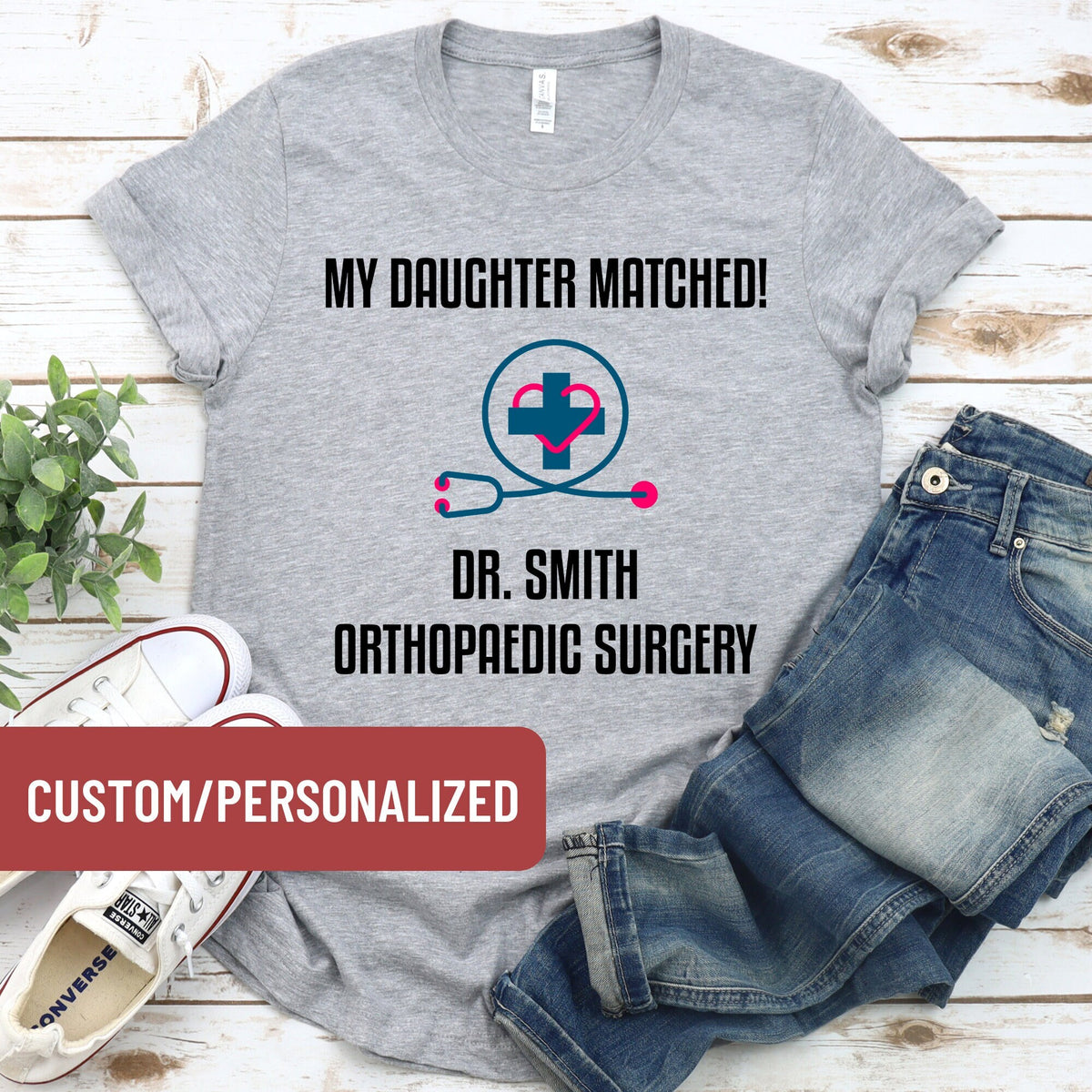 Custom Orthopedic Surgeon Shirt Personalized Orthopedic Surgeon Gift Ortho Nursing Tee My Daughter Matched Orthopedic Surgery TShirt Graphic Tee – Fan Favorite · High-Quality Print