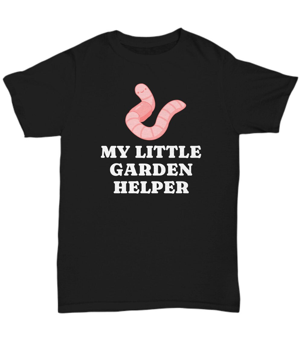 Vermiculture Shirt Earthworm Gift Vermicompost Composting Organic Gardening Worm Farm My Little Garden Helper Unisex Tee Graphic Tee – Everyday Comfort · Great Gift For Fans