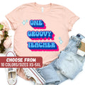 Teacher Shirt Teacher Appreciation Teacher Gifts Teacher Graphic Tees Funny Teacher Shirts Teaching Shirt One Groovy Teacher TShirt Graphic Tee – Aesthetic Look · Great Gift For Fans