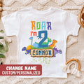 Custom 2nd Birthday Shirt Personalized 2nd Birthday Shirt Dinosaur Birthday Shirt Dinosaur Toddler Shirt Roar I39m 2 Name Toddler TShirt Graphic Tee – Fan Favorite · Top Pick For Any Outfit