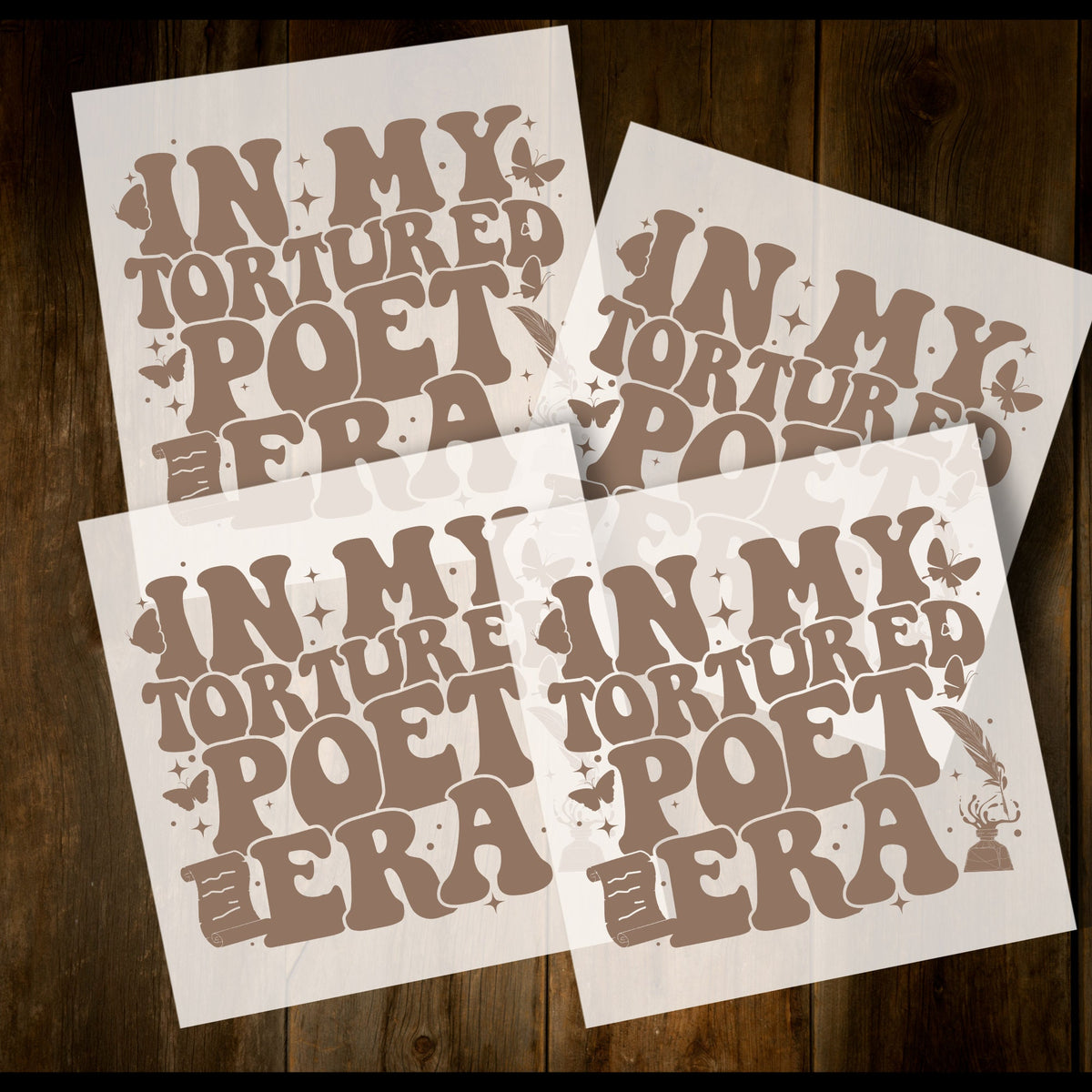 DTF In My Tortured Poet Era DTF Transfer Ready to Press Direct to Film Print For Sports Moms Hot Press Easy to Press Graphic Tee – Aesthetic Look · Top Pick For Any Outfit