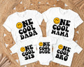 One Cool Dude Birthday Shirts Matching Family One Cool Dude Birthday Shirt 1st Birthday Tee Smile Face Matching Bday Tee Cool Dada Mama Graphic Tee – Everyday Comfort · Must-Have Style