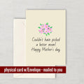 Funny Mother Greeting Card Mother39s Day Card Mom Card Mothers Day Greeting Card Couldn39t Have Picked a Better Mom Graphic Tee – Soft Feel · Trending Graphic Apparel