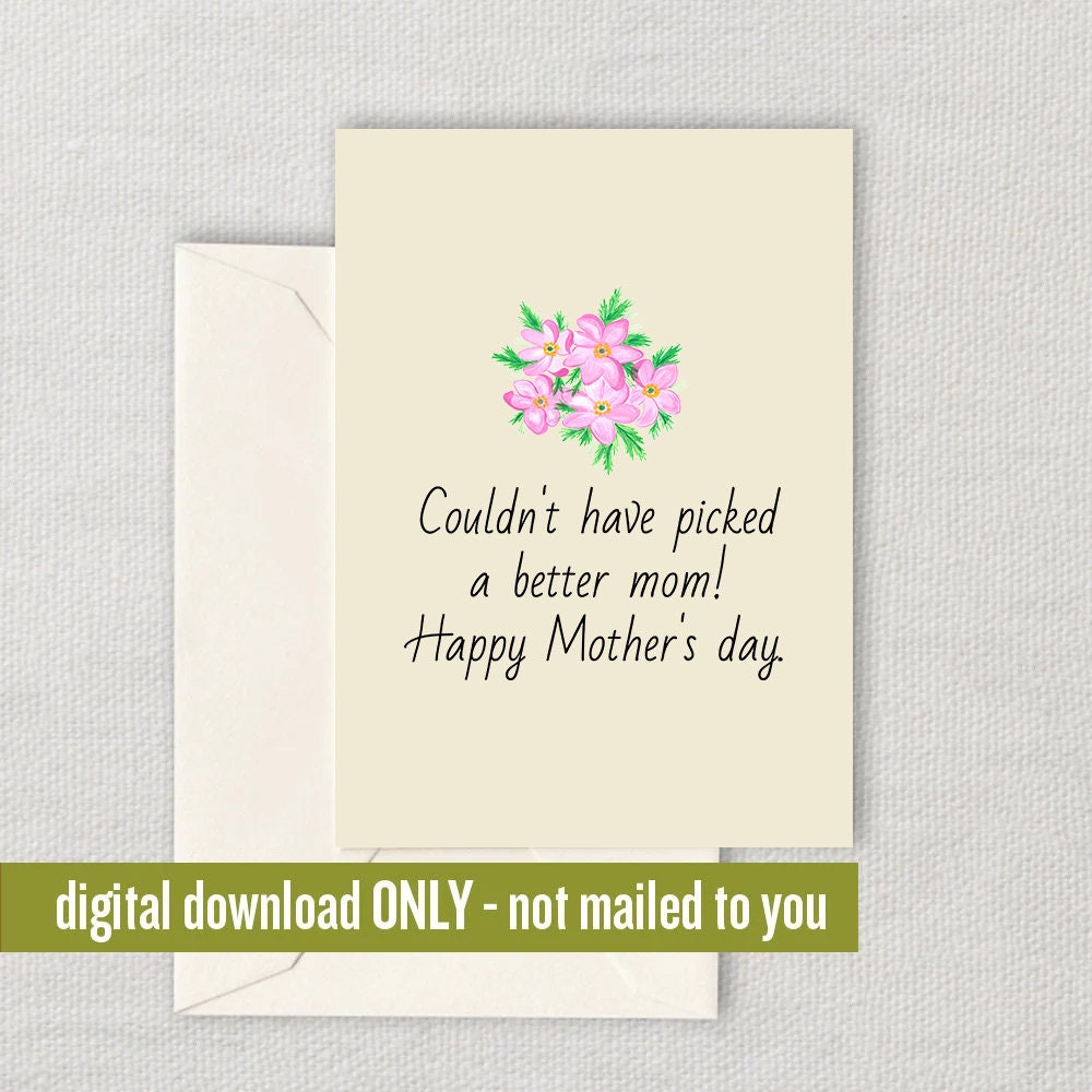 Funny Mother Printable Card Mother39s Day Card Mom Card Mother Printable Instant Download Digital Card The Best Things In Life Graphic Tee – Easygoing Wear · Top Pick For Any Outfit