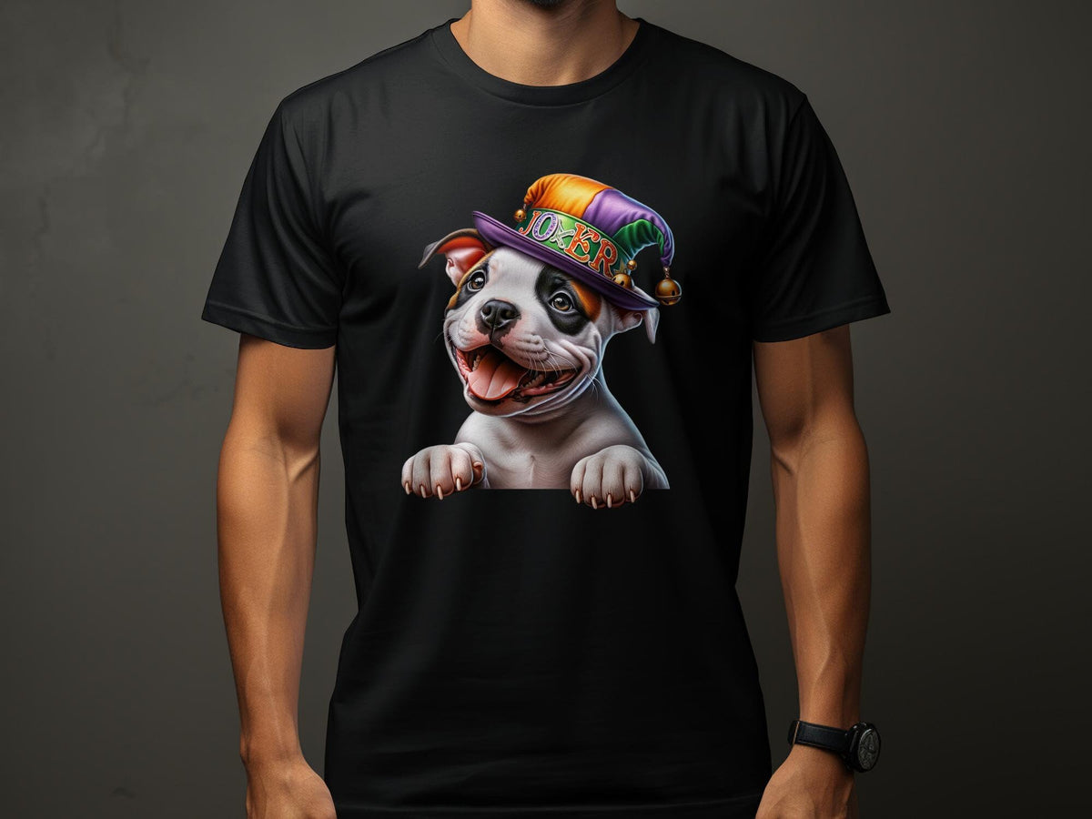 Staffordshire Bull Terrier Dog Pup Jester Hat Design Dog Lover Gifts For Mans Best Friend Pet Gift Dog Design T Shirt Hoodie Sweatshirt Hoodie – Aesthetic Look · Must-Have Style