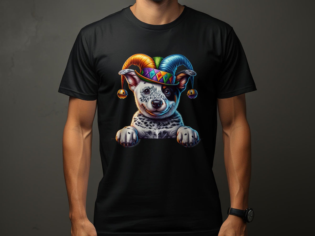 Australian Cattle Dog Pup Jester Hat Design Dog Lover Gifts Present For Mans Best Friend Pet Gift Dog Design T Shirt Hoodie Sweatshirt Hoodie – Feel-Good Design · High-Quality Print