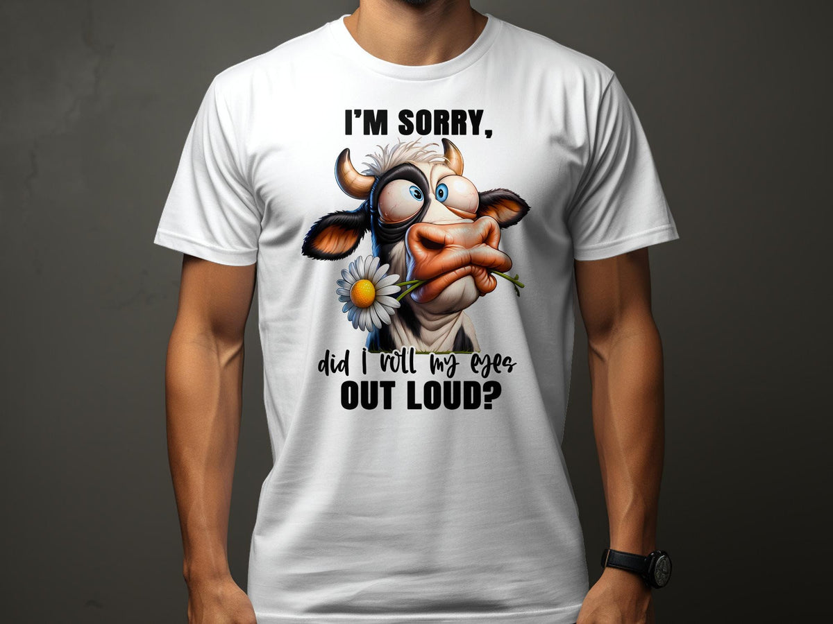 Funny Cow TShirt with Sarcastic Quote Unisex Tee for Men and Women Casual Eye Rolling Cow Graphic Shirt Graphic Tee – Warm & Stylish · Trending Graphic Apparel