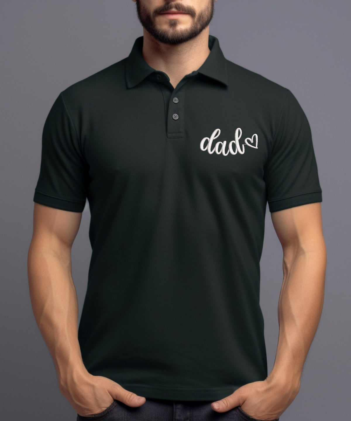 Dad Embroidery ShirtFather Day GiftFather Embroidery ShirtFather Birthday GiftDad Life Polo ShirtFunny Father Polo Graphic Tee – Feel-Good Design · High-Quality Print