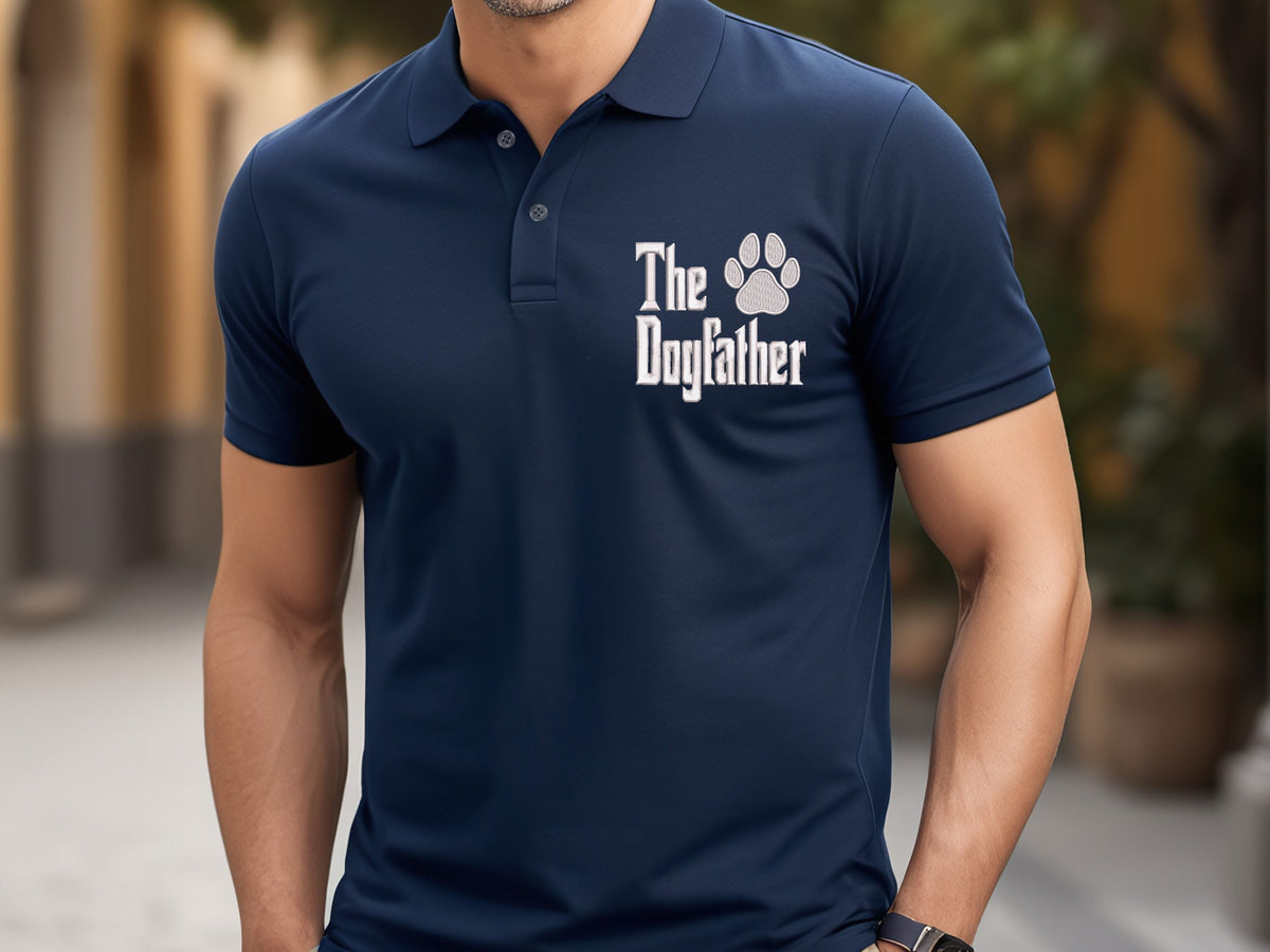 Dad Embroidery ShirtFather Day GiftFather Embroidery ShirtFather Birthday GiftDog Father Polo ShirtFunny Father Polo Graphic Tee – Soft Feel · Perfect For Daily Wear