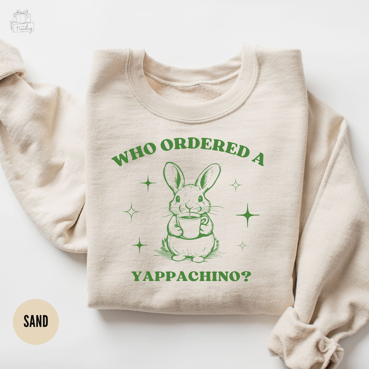 Yappachino Yap Sweatshirt Vintage Bunny Gift Coffee Person Funny Y2k Slogan Meme Sweater Retro Rabbit Best Friend Yapper Barista Gift Sweatshirt – Bold Style · Must-Have Style