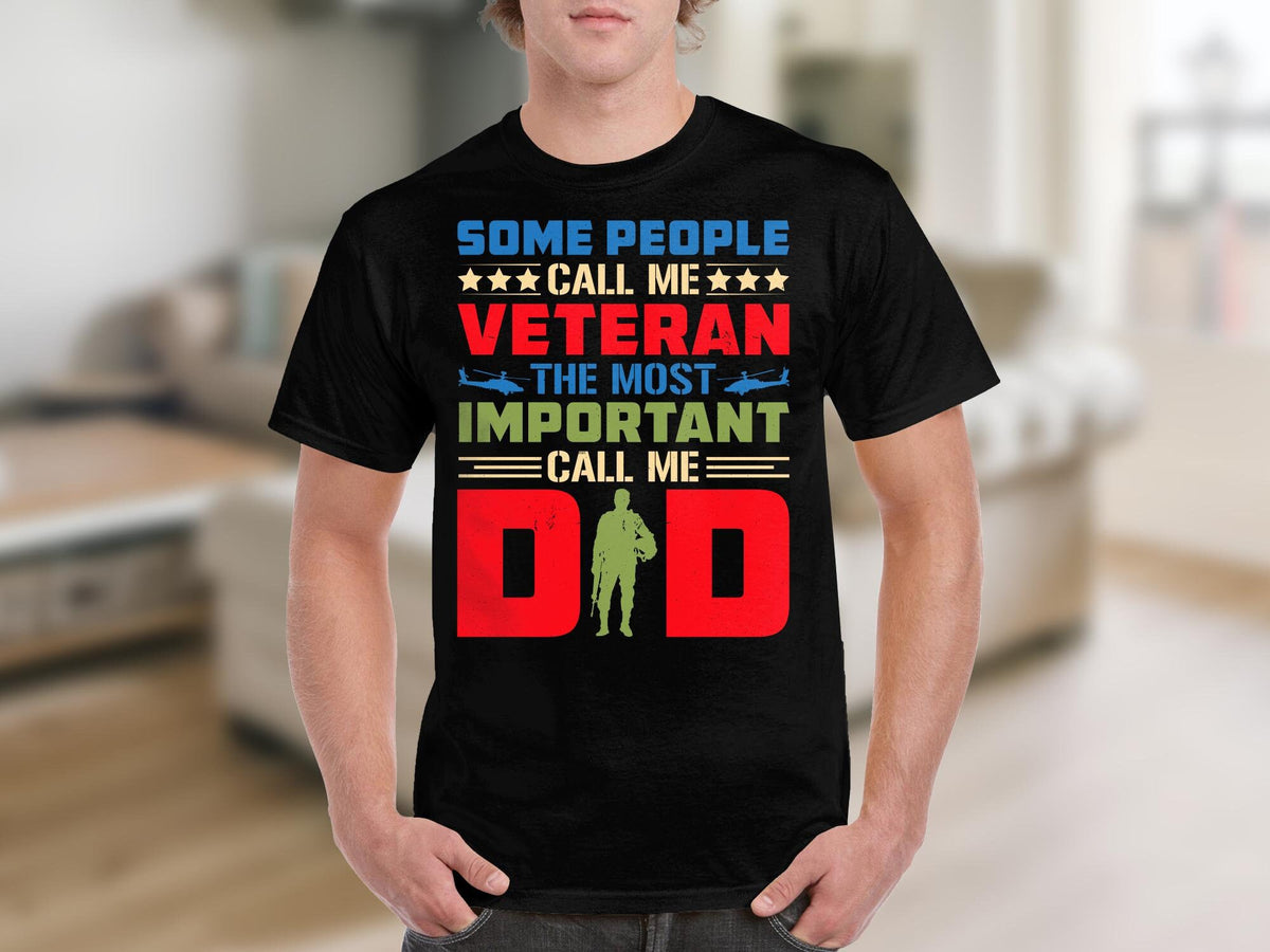Patriotic Veteran Dad TShirt Military Father39s Day Gift Veterans Appreciation Tee Red and Blue Graphic Shirt Graphic Tee – Aesthetic Look · Perfect For Daily Wear
