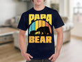 Papa Bear TShirt Silhouette of Bear and Cub Outdoor Nature Inspired Colorful Family Apparel Graphic Tee – Cozy Vibes · High-Quality Print